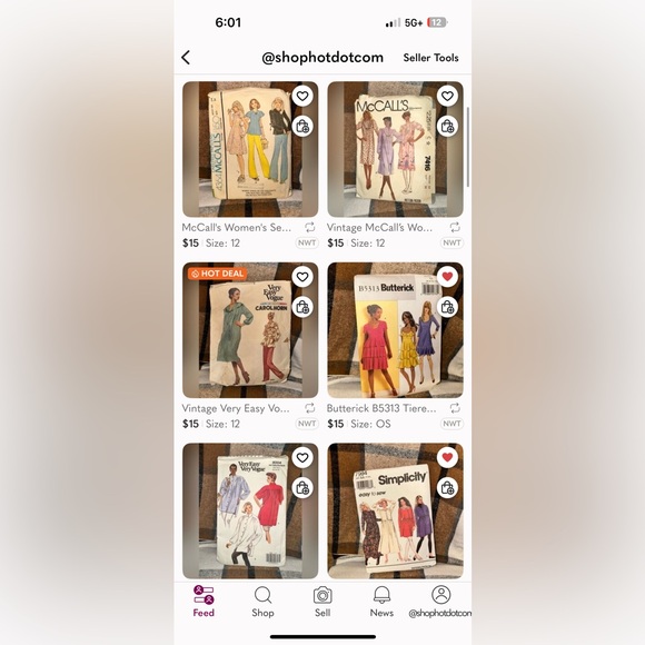 31 vintage sewing patterns! Vogue Vintage Patterns & other brands, mixed sizes - Picture 8 of 13